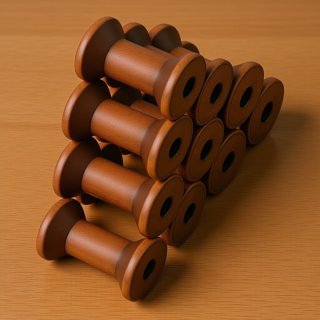 Organza Ribbon Spool - 10Pcs Vintage Wooden Spools Natural Wood