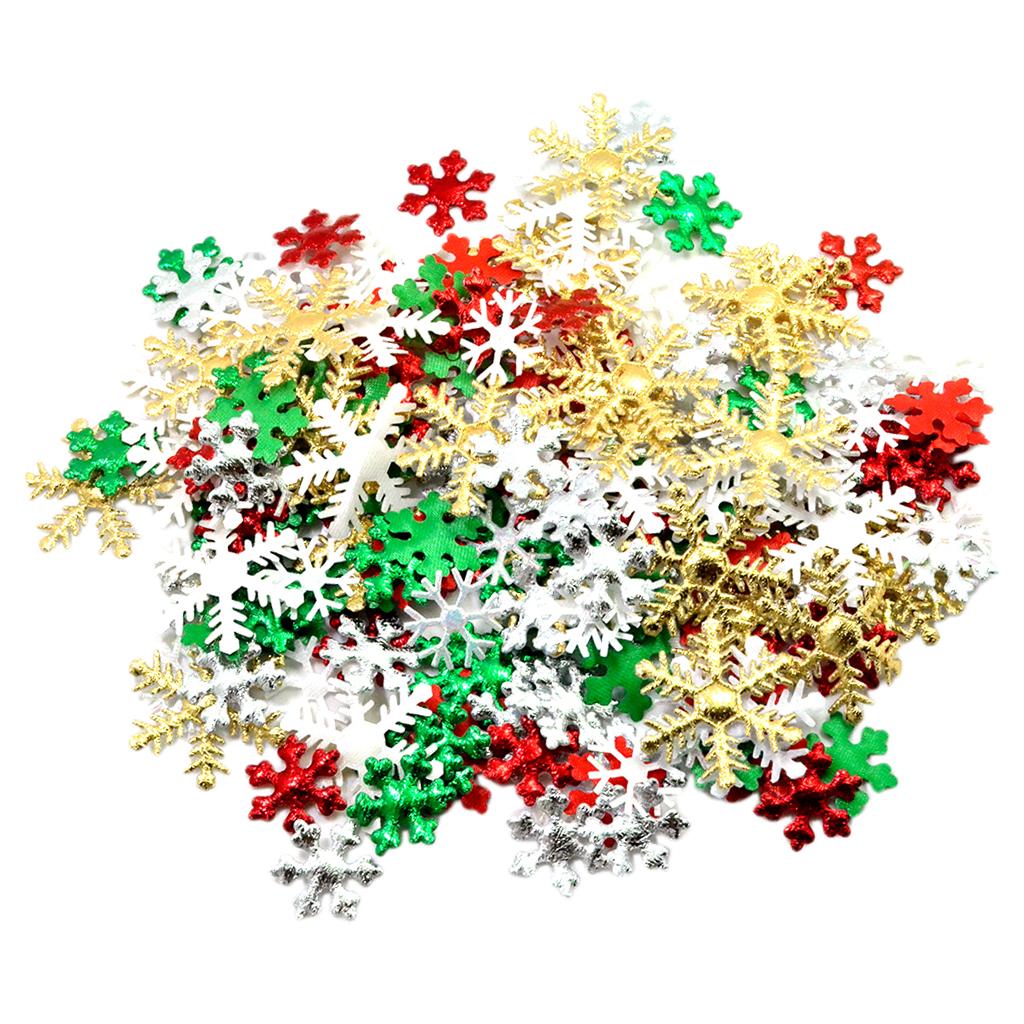 Christmas Craft Embellishment - Fabric Snowflake Party Decor Mixed Color