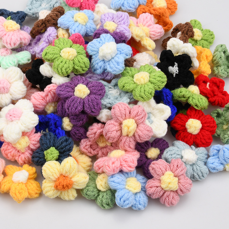 Handmade Crochet Five Petal Fl - огляд і ціна Applique Patch Flower