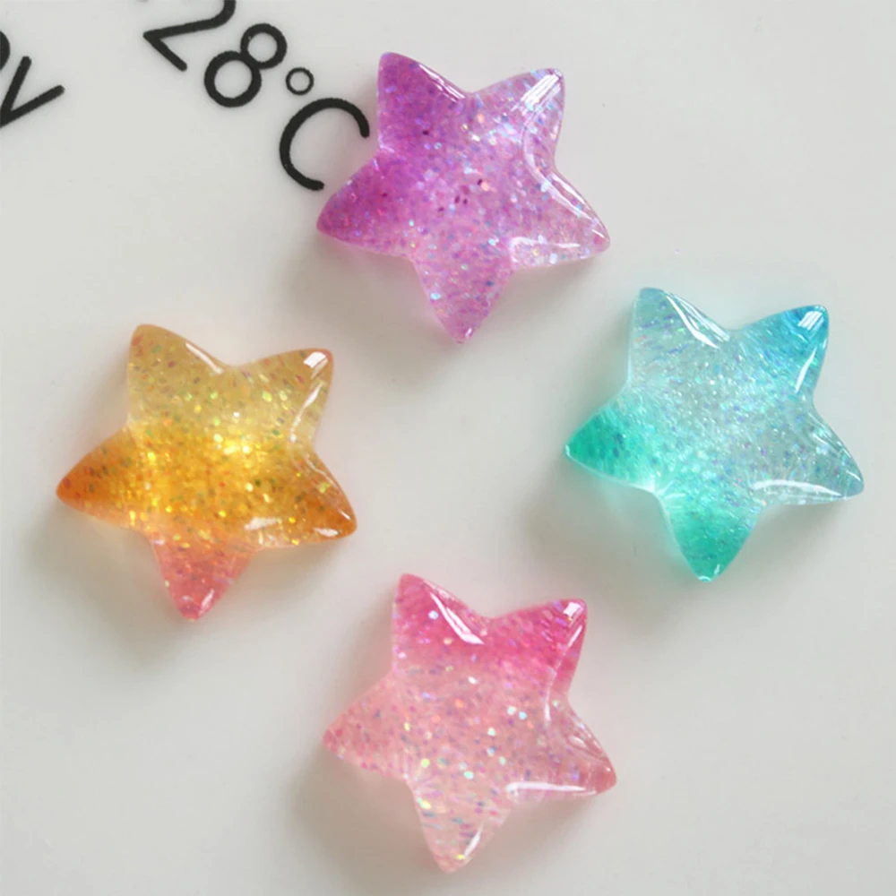 10PCS Gradient Star Series Res - огляд і ціна Christmas Craft Embellishment