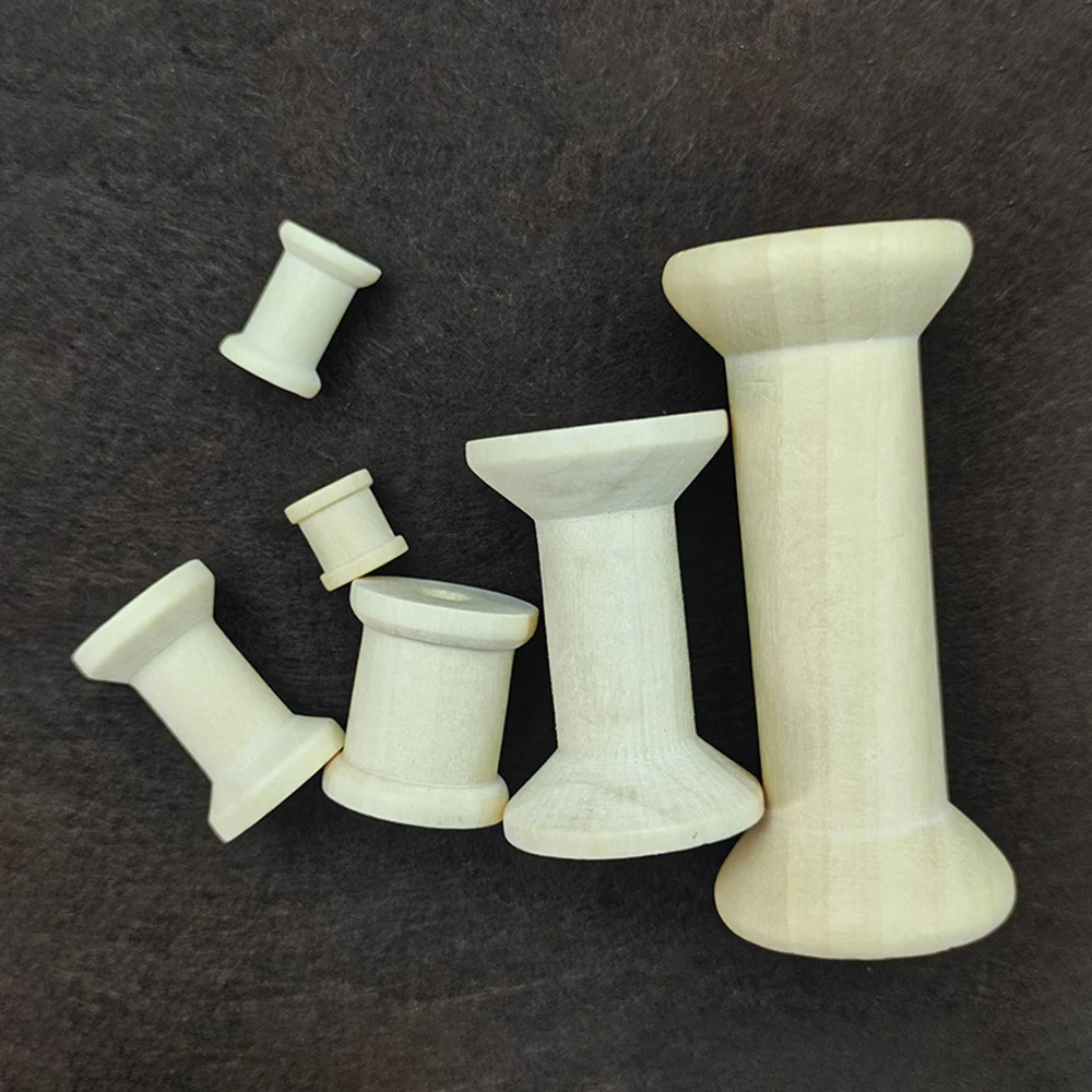 10/5Pcs Mini Wooden Bobbins Em - огляд і ціна Organza Ribbon Spool