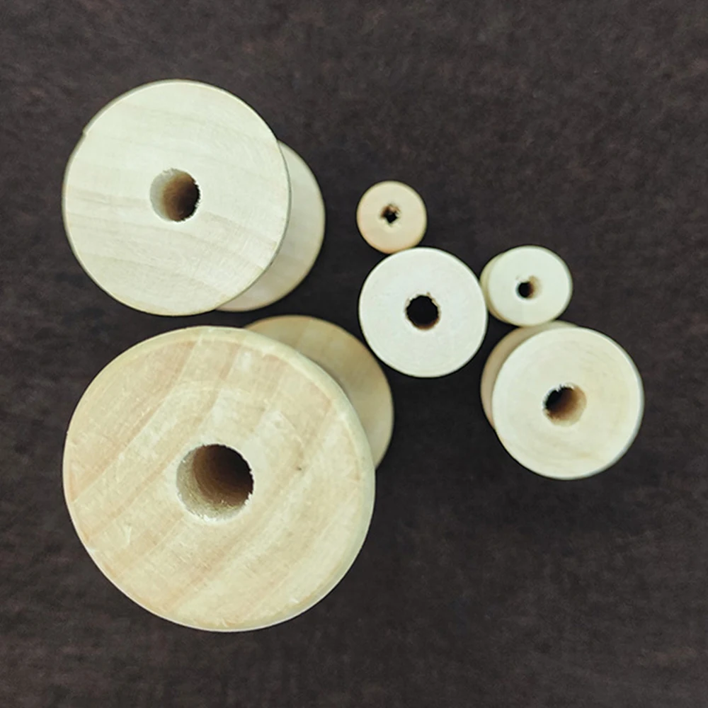 10/5Pcs Mini Wooden Bobbins Em - огляд і ціна Organza Ribbon Spool