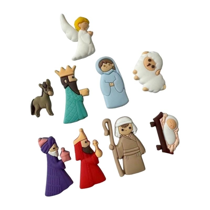 652F 9Pieces Nativity Scene Ch - огляд і ціна Christmas Craft Embellishment