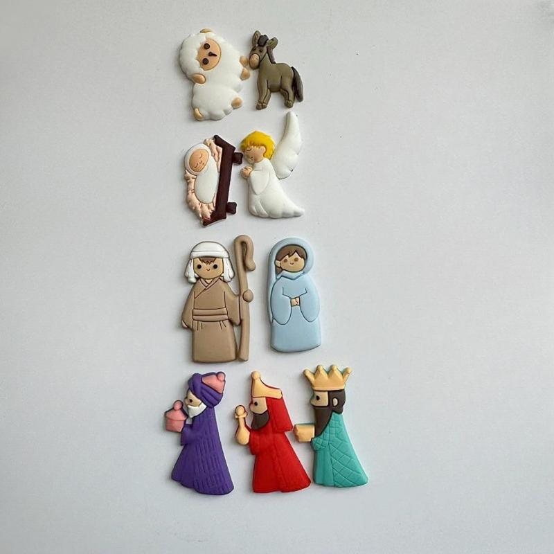 652F 9Pieces Nativity Scene Ch - огляд і ціна Christmas Craft Embellishment
