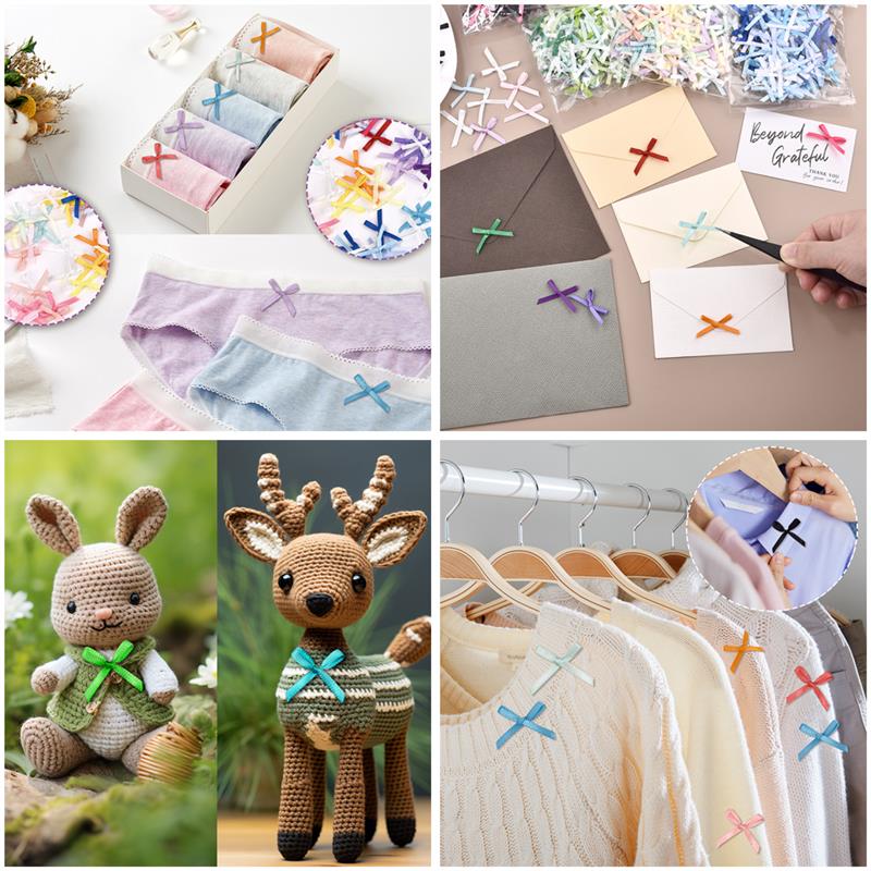 100Pcs 3mm Ribbons Mini Satin  - огляд і ціна Christmas Craft Embellishment