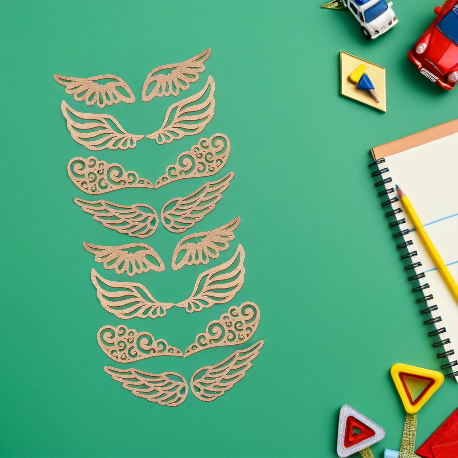40Pcs Wood Wings Cutouts Unpai - огляд і ціна Christmas Craft Embellishment