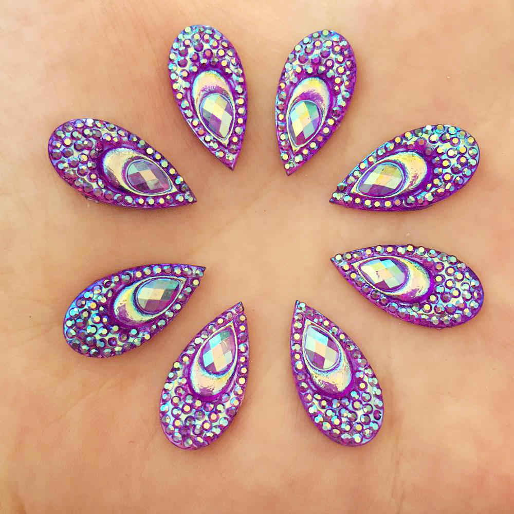 40PCS Resin 10*20mm Teardrop P - огляд і ціна Embellishment Glue Craft