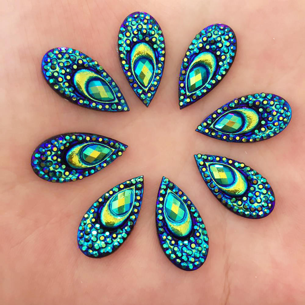 40PCS Resin 10*20mm Teardrop P - огляд і ціна Embellishment Glue Craft