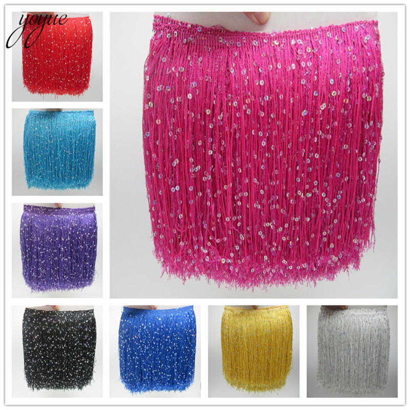 YOYUE 1Yard 20CM Long Polyeste - огляд і ціна Beaded Trim Fringe