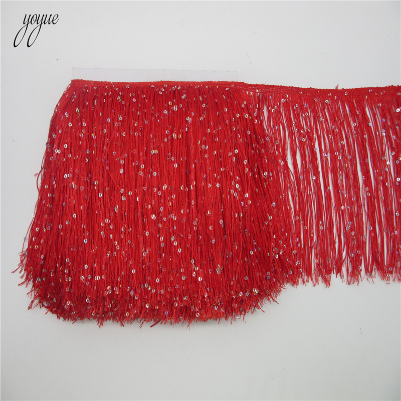 YOYUE 1Yard 20CM Long Polyeste - огляд і ціна Beaded Trim Fringe