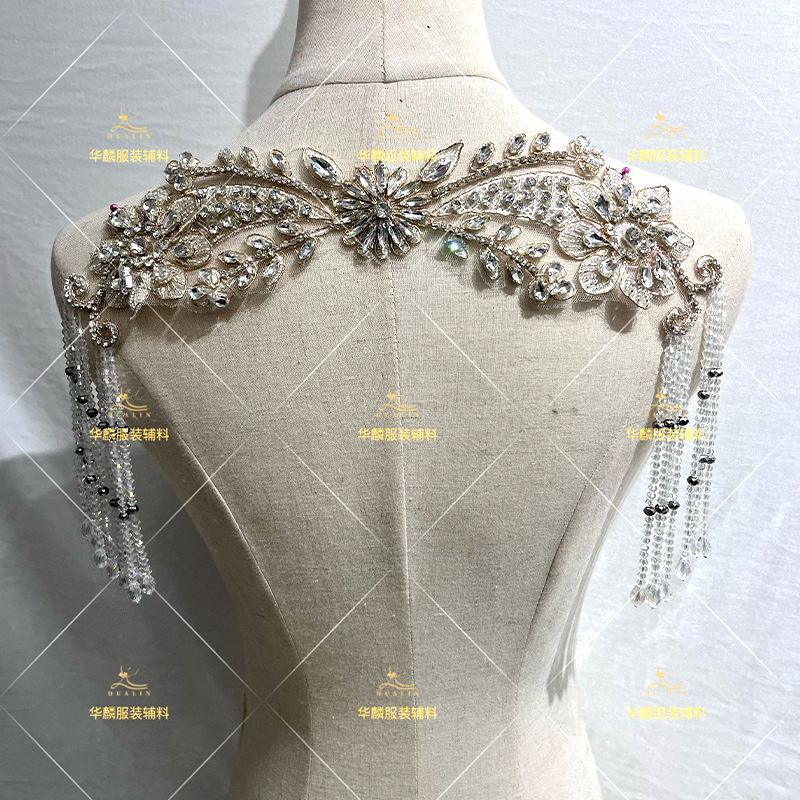 Hand Beaded Fringe Trim with P - огляд і ціна Beaded Trim Fringe