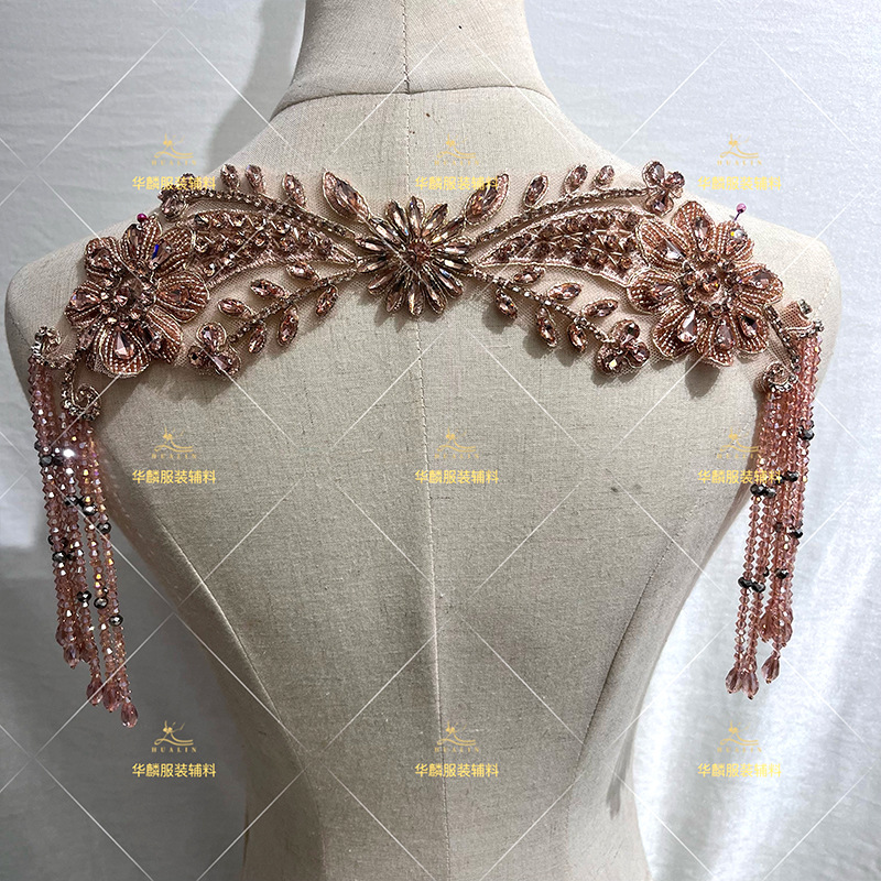 Hand Beaded Fringe Trim with P - огляд і ціна Beaded Trim Fringe