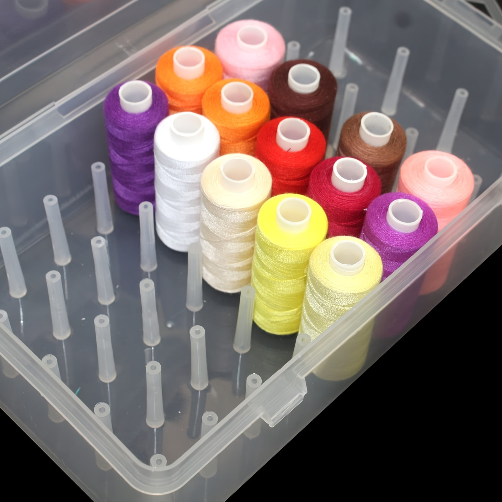 Clear Plastic Sewing Thread St - огляд і ціна Craft Embellishment Storage