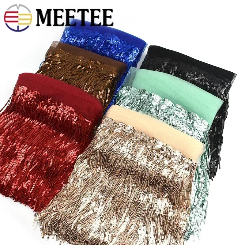 2/5/10Yards Sequin Embroidery  - огляд і ціна Beaded Trim Fringe
