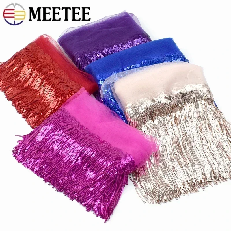 2/5/10Yards Sequin Embroidery  - огляд і ціна Beaded Trim Fringe
