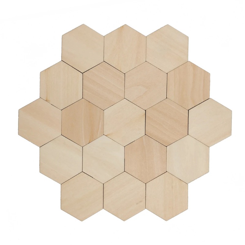 10-120mm Wooden Hexagon Blank  - огляд і ціна Christmas Craft Embellishment