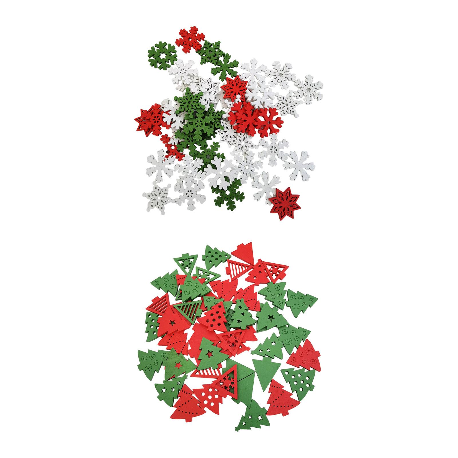 50 Pieces Wooden Christmas Emb - огляд і ціна Christmas Craft Embellishment