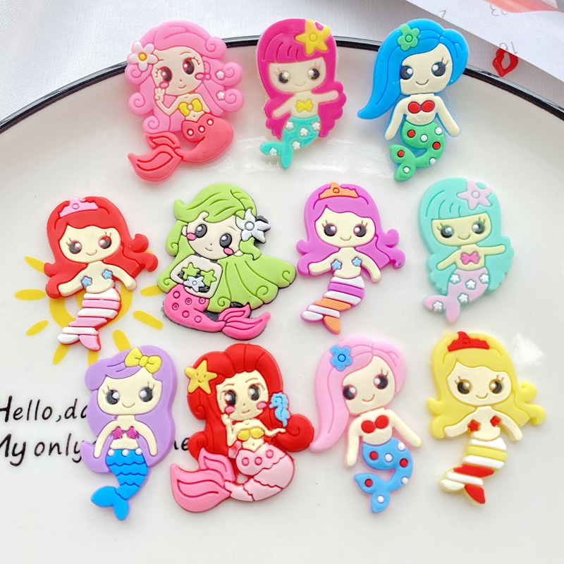 10pcs New Cute Cartoon Mermaid - огляд і ціна Embellishment Glue Craft
