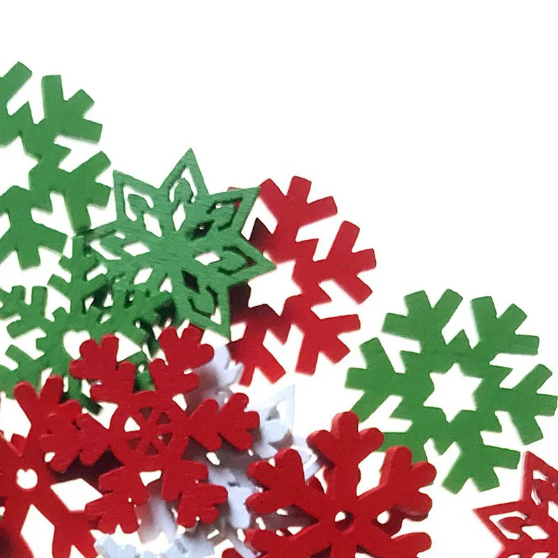 50PCS 20MM Mixed Color Wooden  - огляд і ціна Christmas Craft Embellishment
