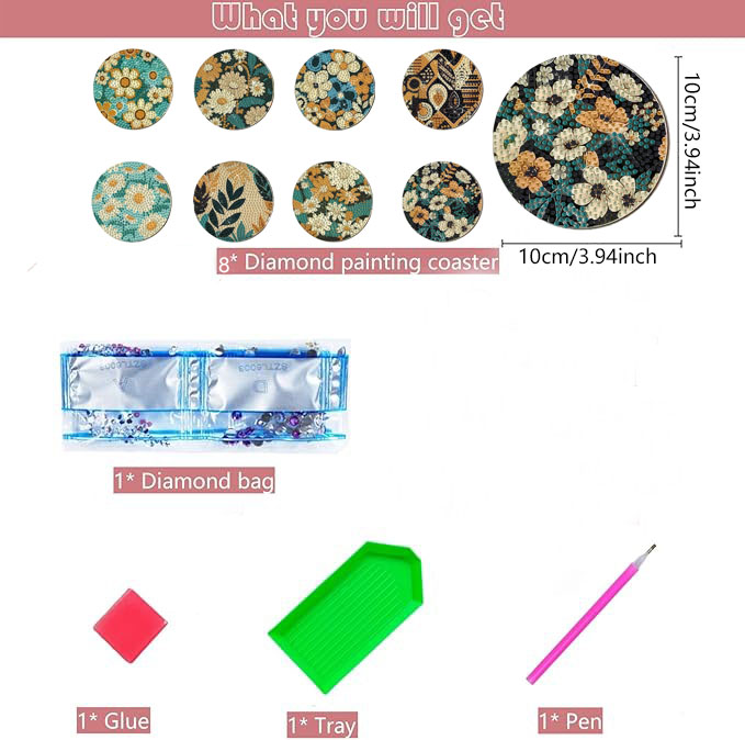 8 Pieces DIY Diamond Painting  - огляд і ціна Embellishment Crafts
