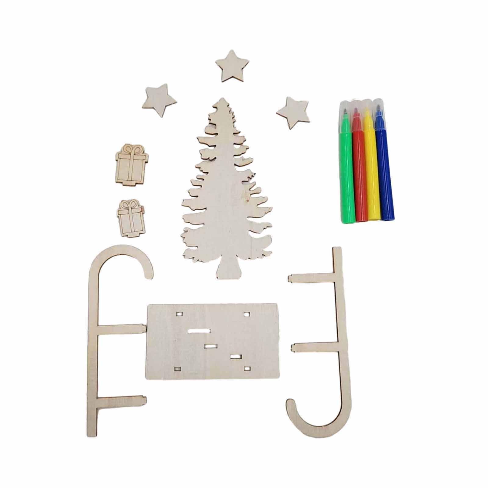 3x DIY Wooden Crafts Christmas - огляд і ціна Christmas Craft Embellishment
